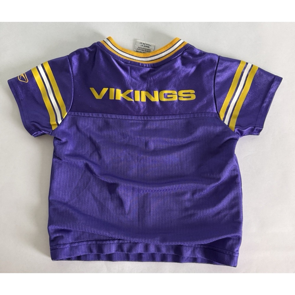 Y2K Minnesota Vikings Reebok 4T Toddler Kids Jersey Purple Pride Helmet Logo - Picture 4 of 6